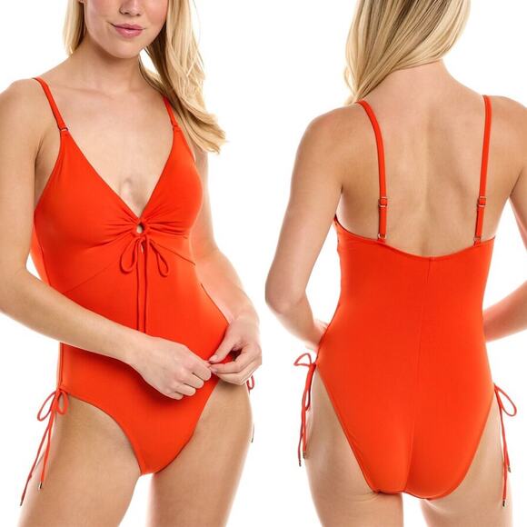 Robin Piccone Other - NWT ROBIN PICCONE AUBREY KEYHOLE ONE PIECE PERSIMMON Size 4 Red Orange Swimsuit